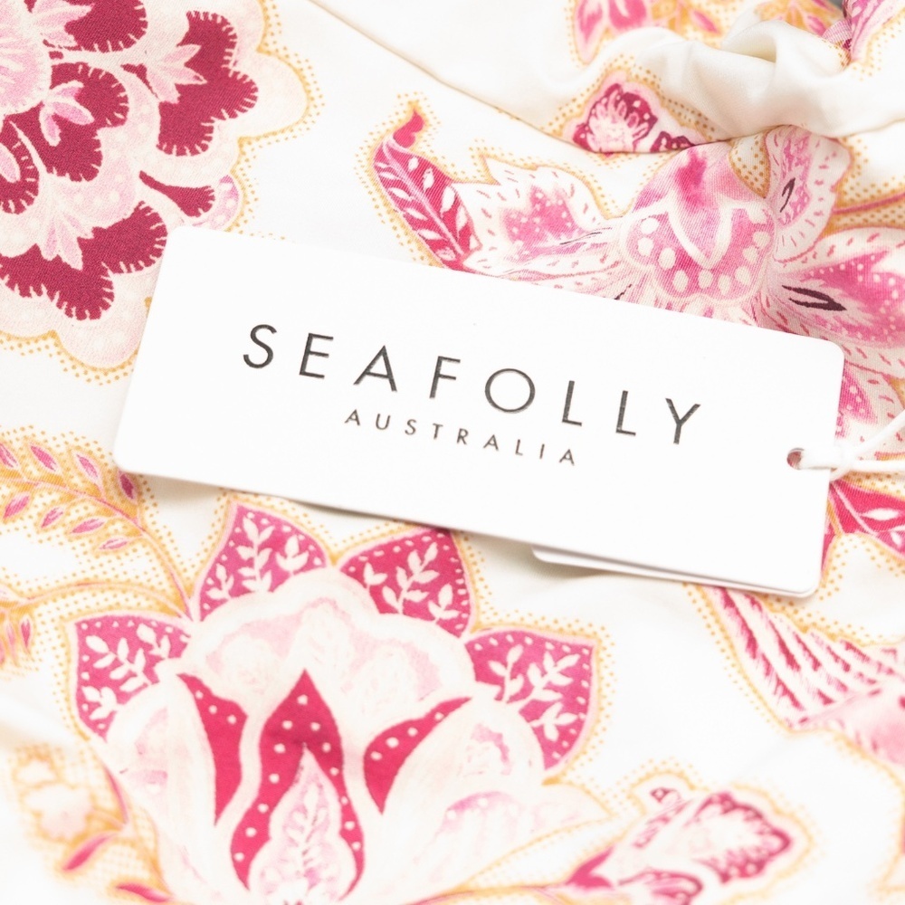 Seafolly Floral Drawstring Keyhole One Piece Swimsuit - Picture 9 of 11